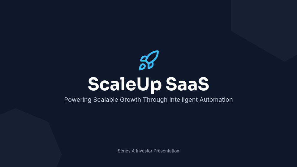SaaS Growth Pitch for Series A